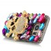 Samsung Galaxy S6 Edge Plus - Luxury Handmade Bling Bling 3D Rhinestone Crystal Protective Hard Clear Phone Cover Case - Skull